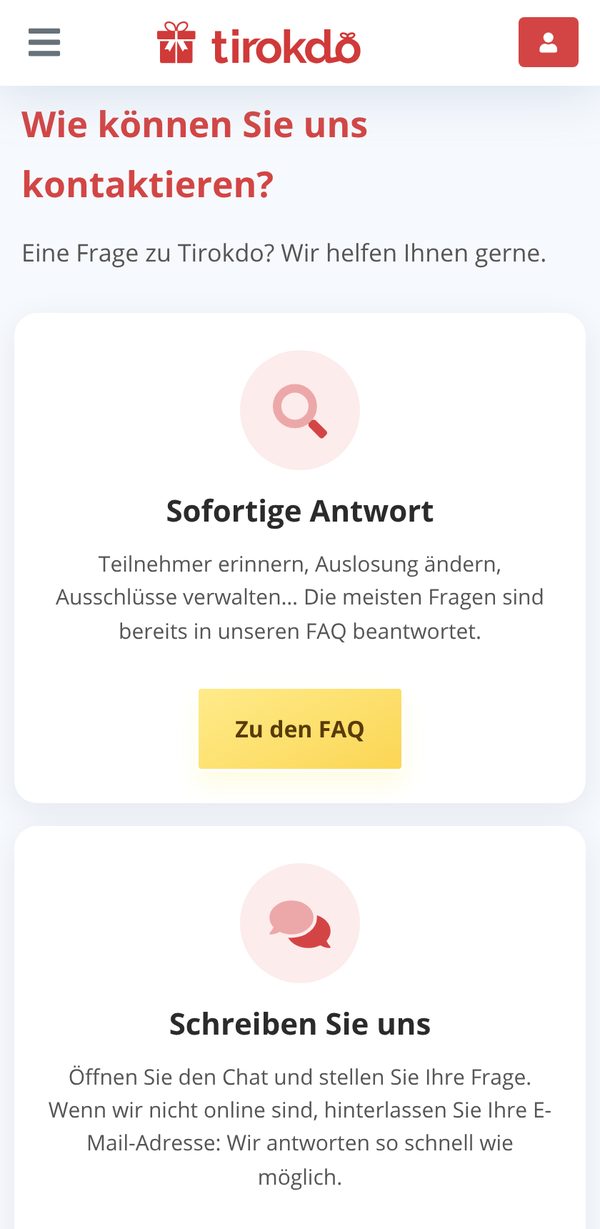 Die Kontaktseite