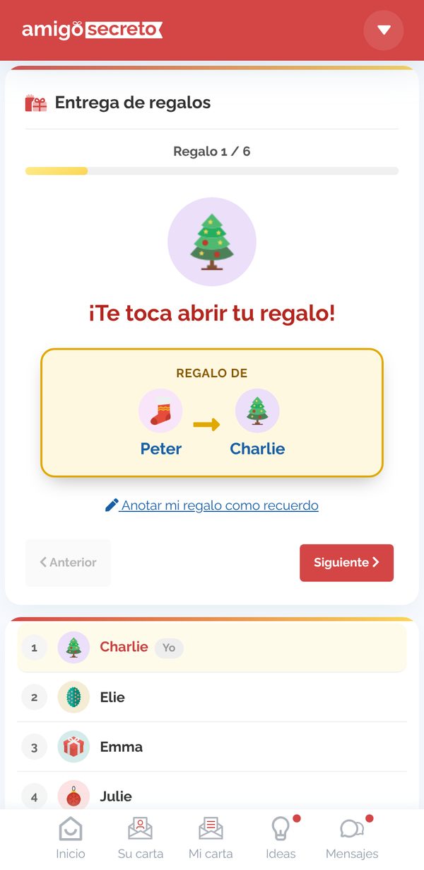 El amigo invisible revelado