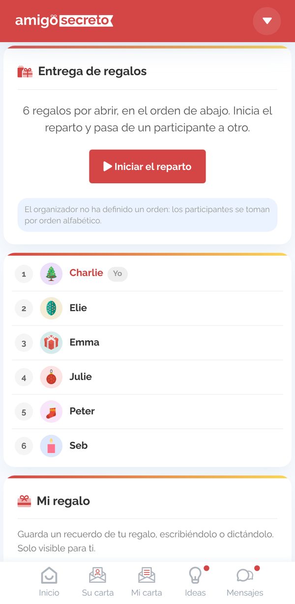 El reparto de regalos