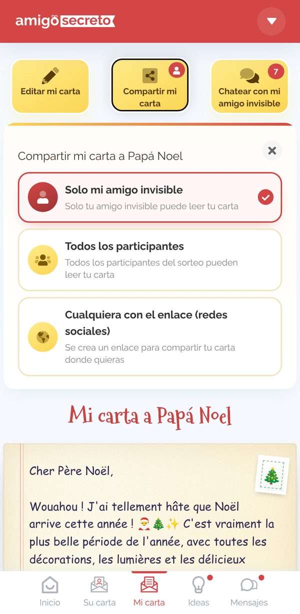 Compartir mi carta