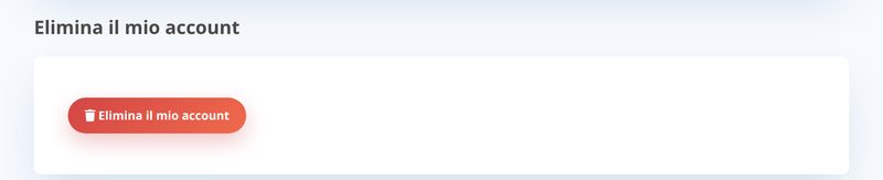 Elimina il mio account