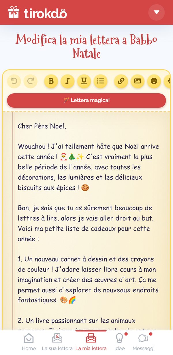 Scrivere la mia lettera a Babbo Natale