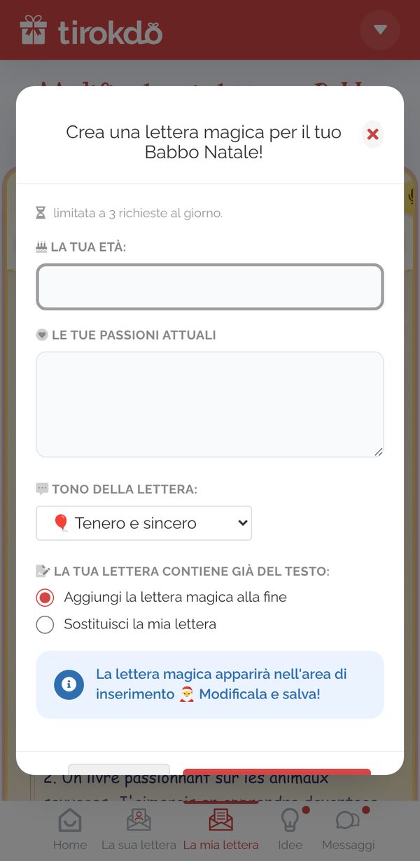 Generare una lettera magica