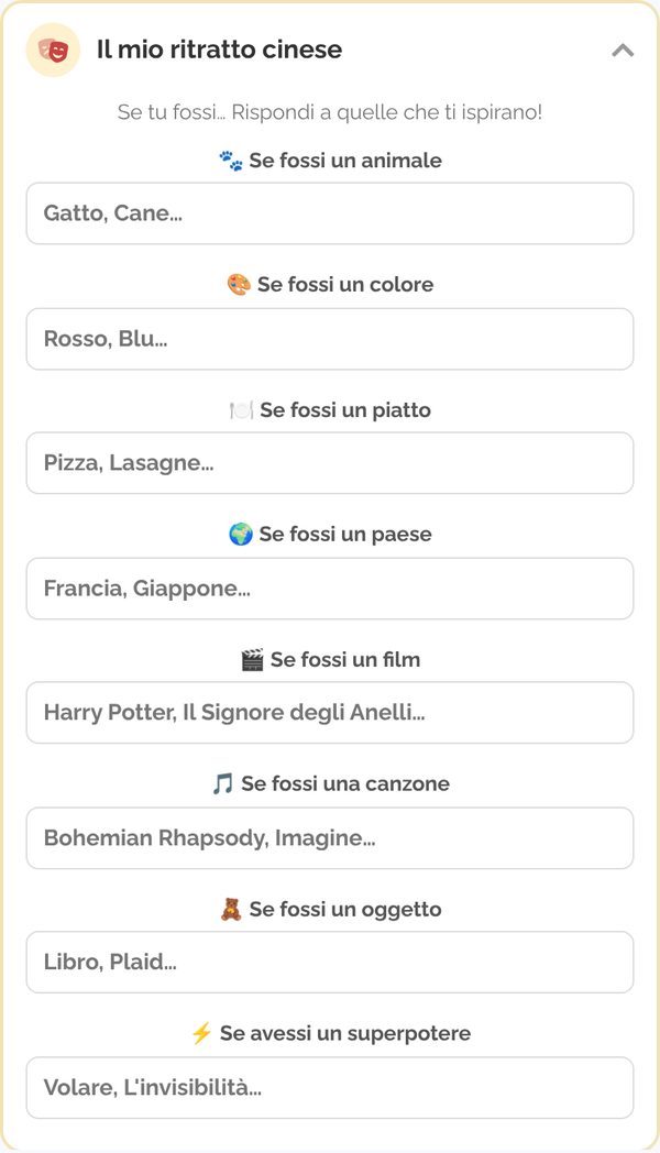 Il mio ritratto cinese