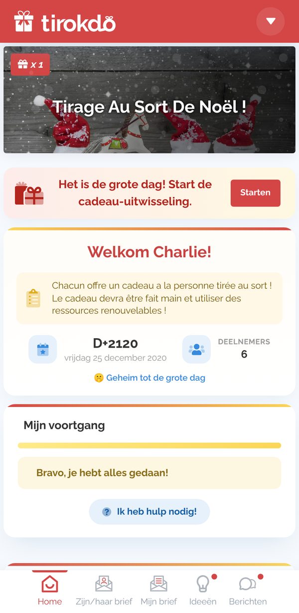 De grote dag op de startpagina