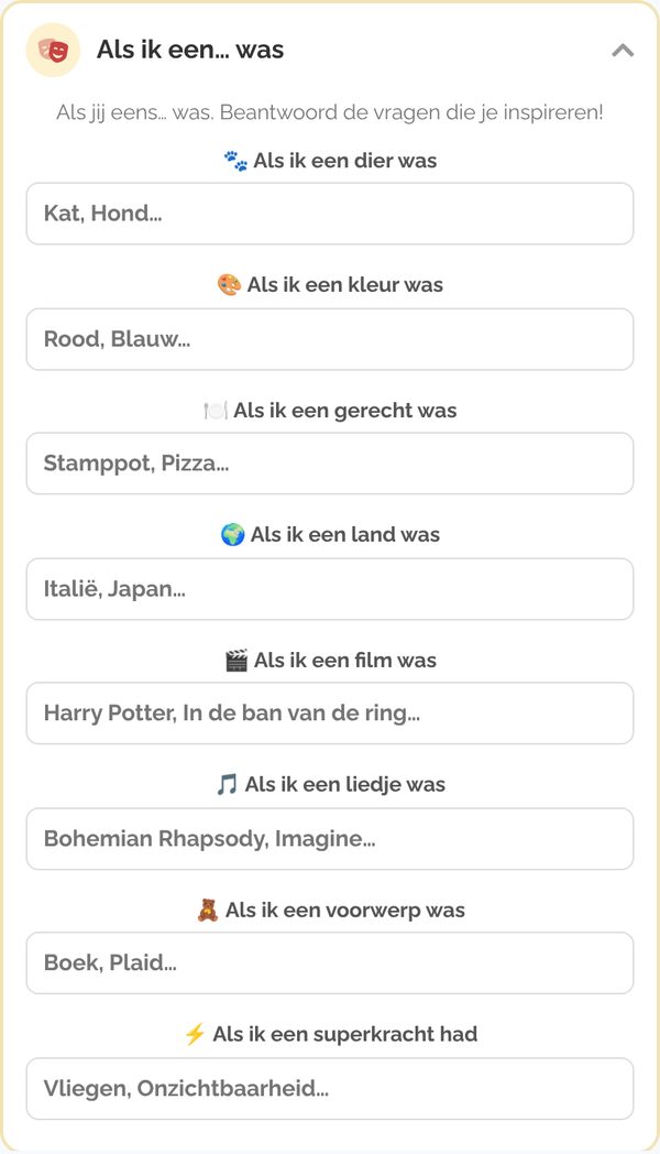 Als ik een… was