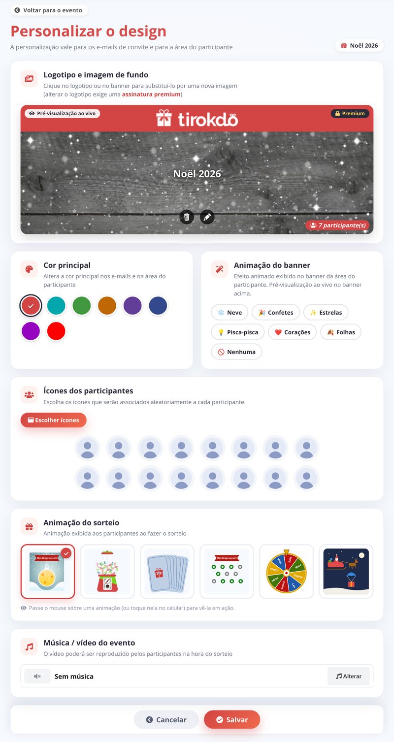 Personalizar o design
