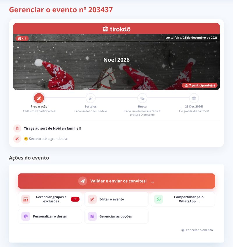 O botão Gerenciar grupos e exclusões
