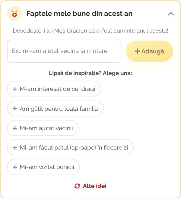 Faptele mele bune din acest an