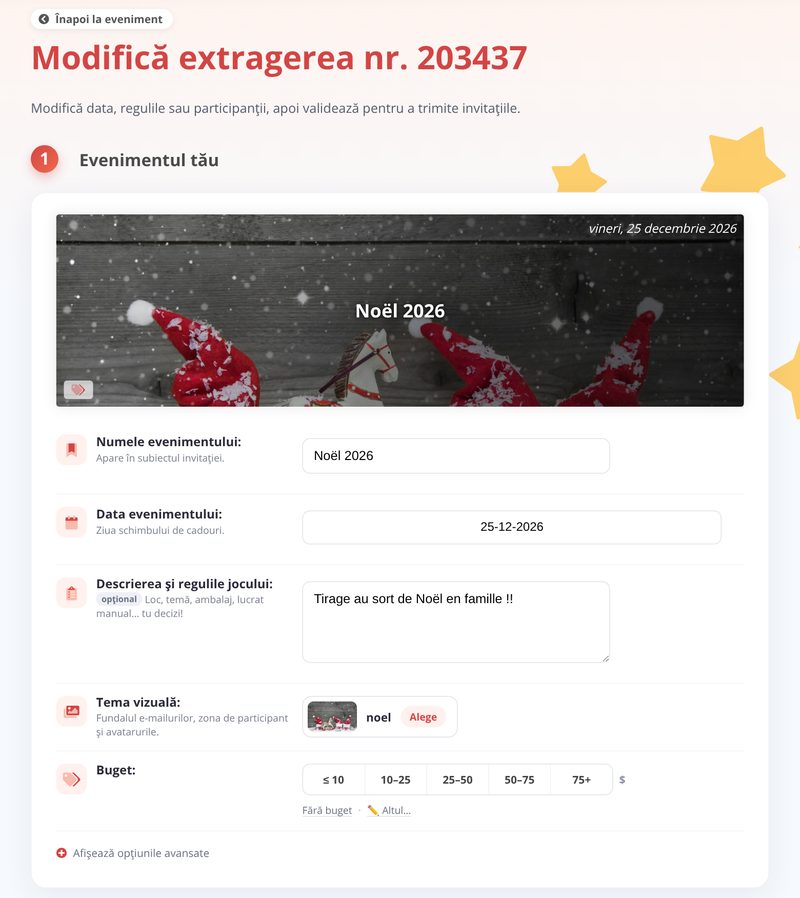 Modifică evenimentul